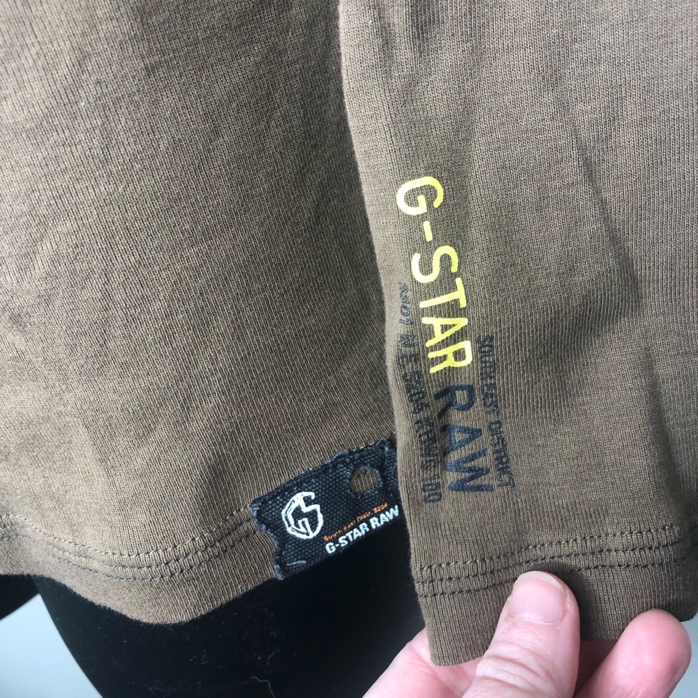 G-Star Raw brown collar shirt with logo army style - Picture 3 of 5